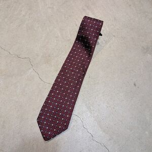 Barneys New York Red Geometric Tie 60.5"